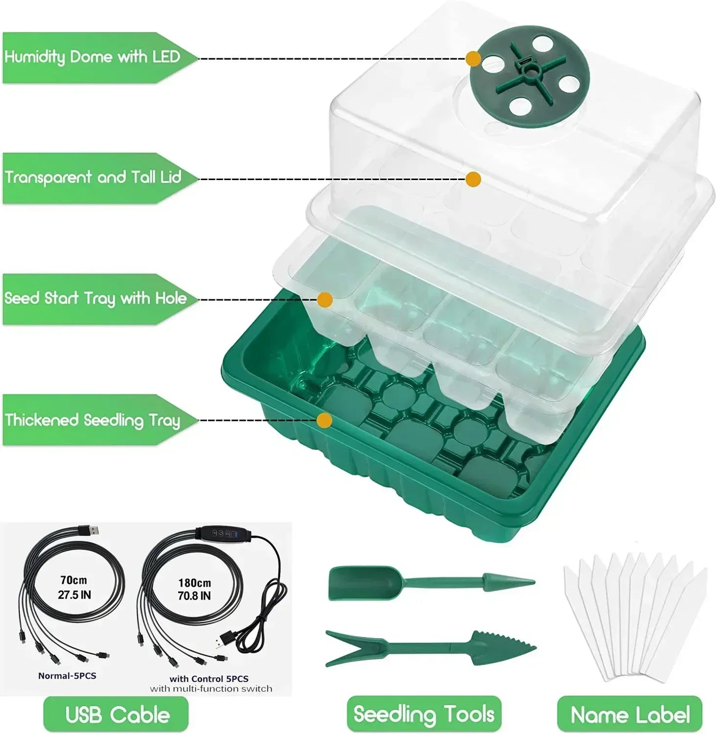 Kits de Démarrage de Germination des Graines avec Lampe UV intégrée